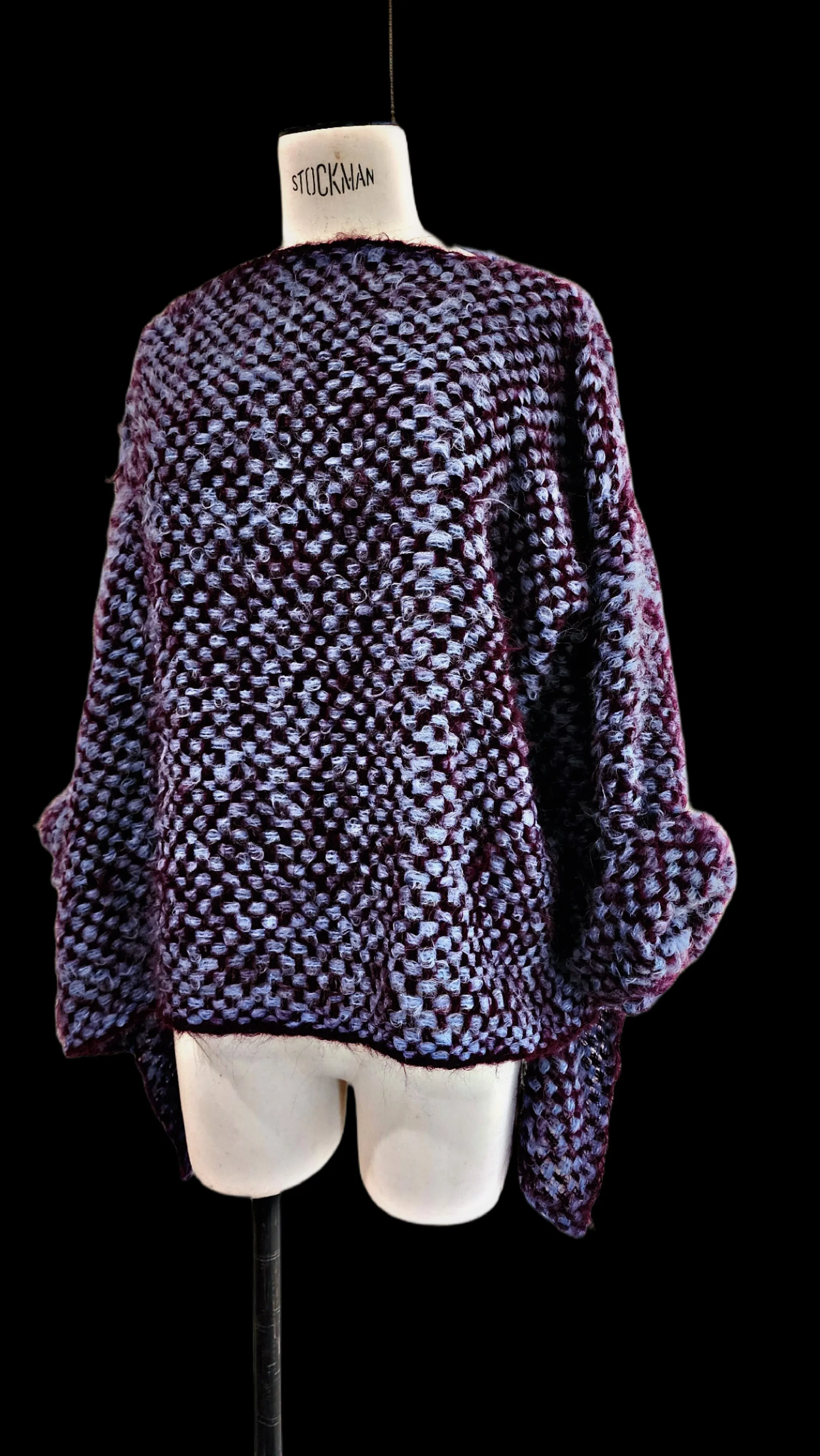 Hand loom 2 tone sweater (Alpaca) Pink - Saffron