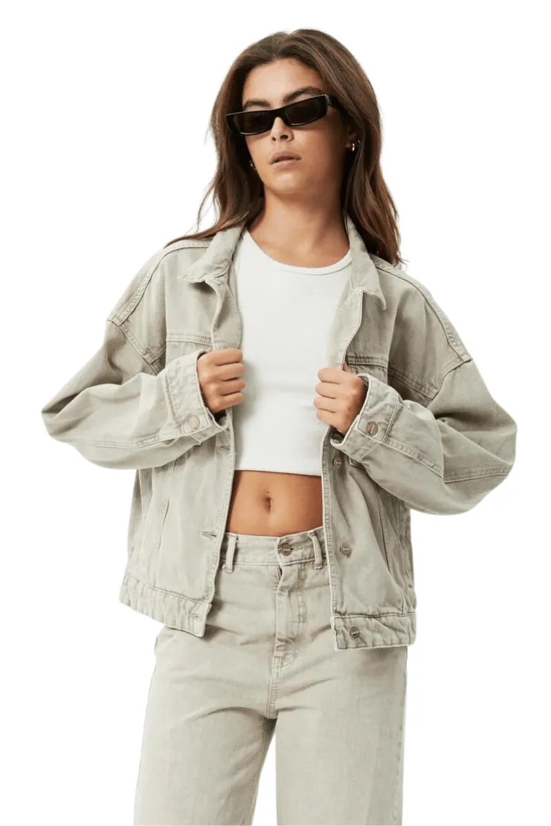 Innie Unisex Organic Denim Jacket - Faded Cement