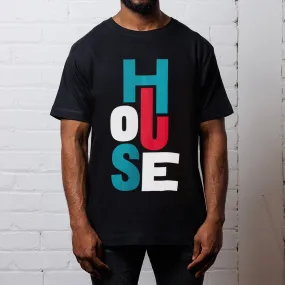 Just House Front Print - Tshirt - Black