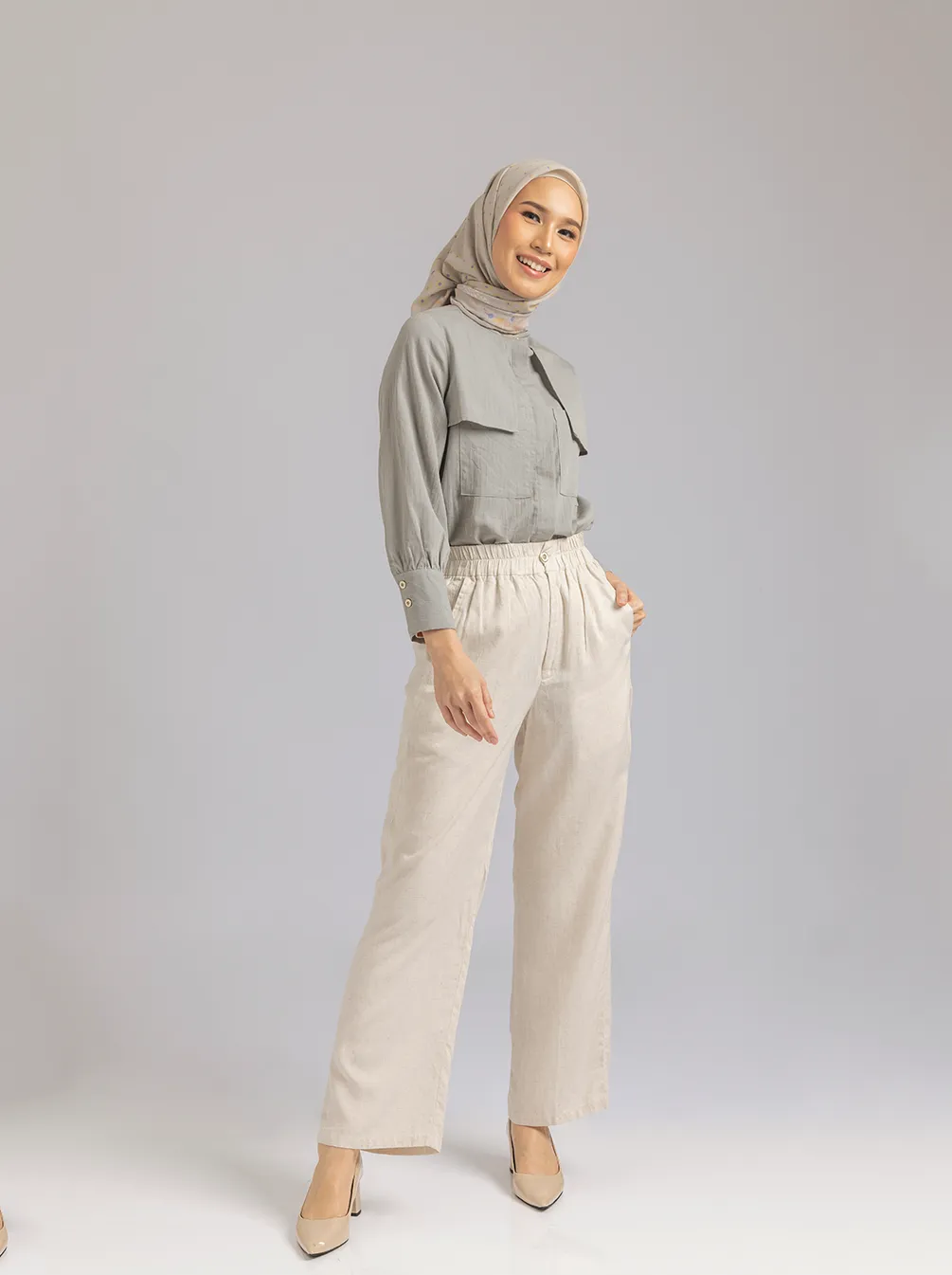 KEFI LINEN PANTS KHAKI