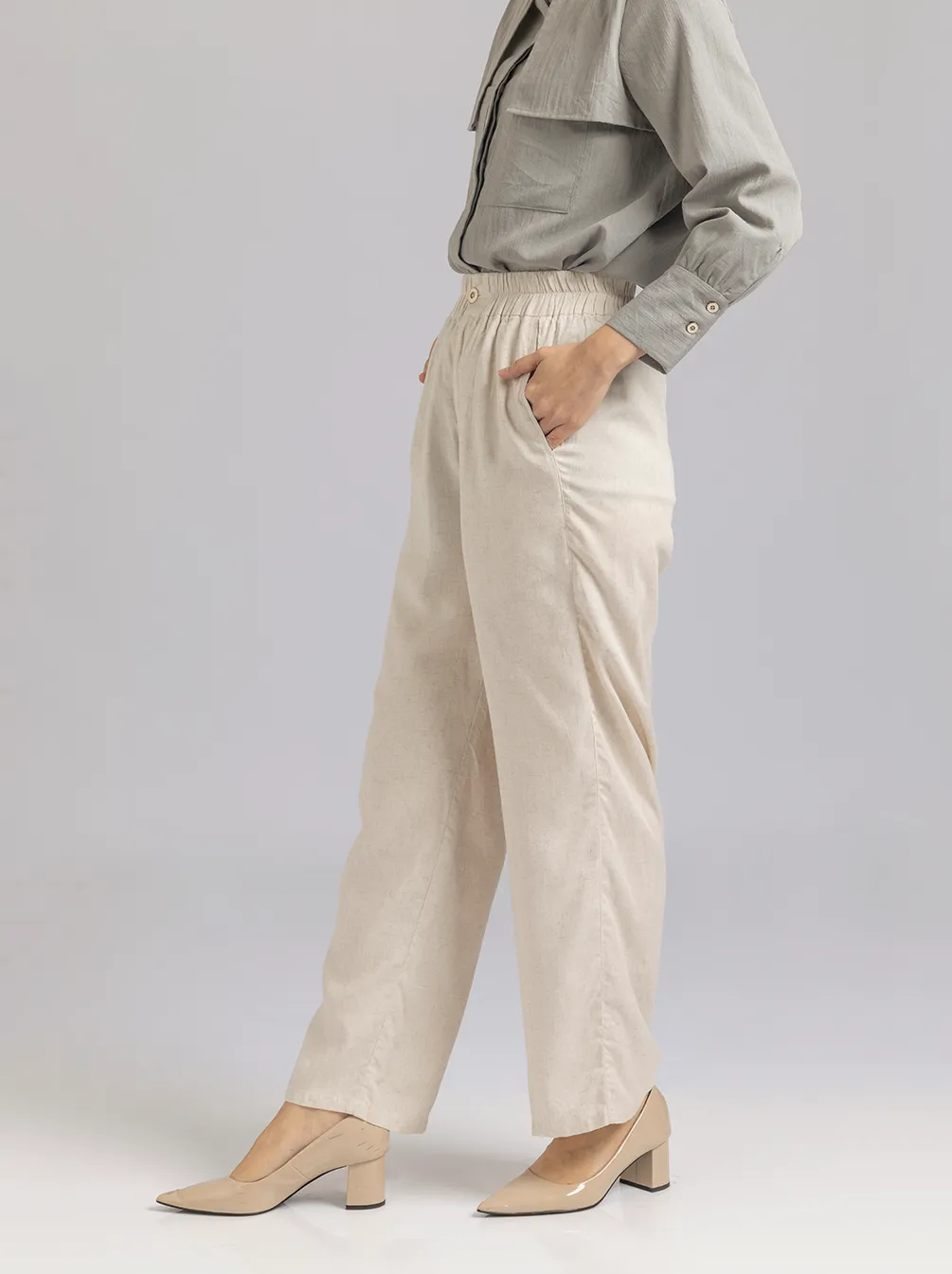 KEFI LINEN PANTS KHAKI