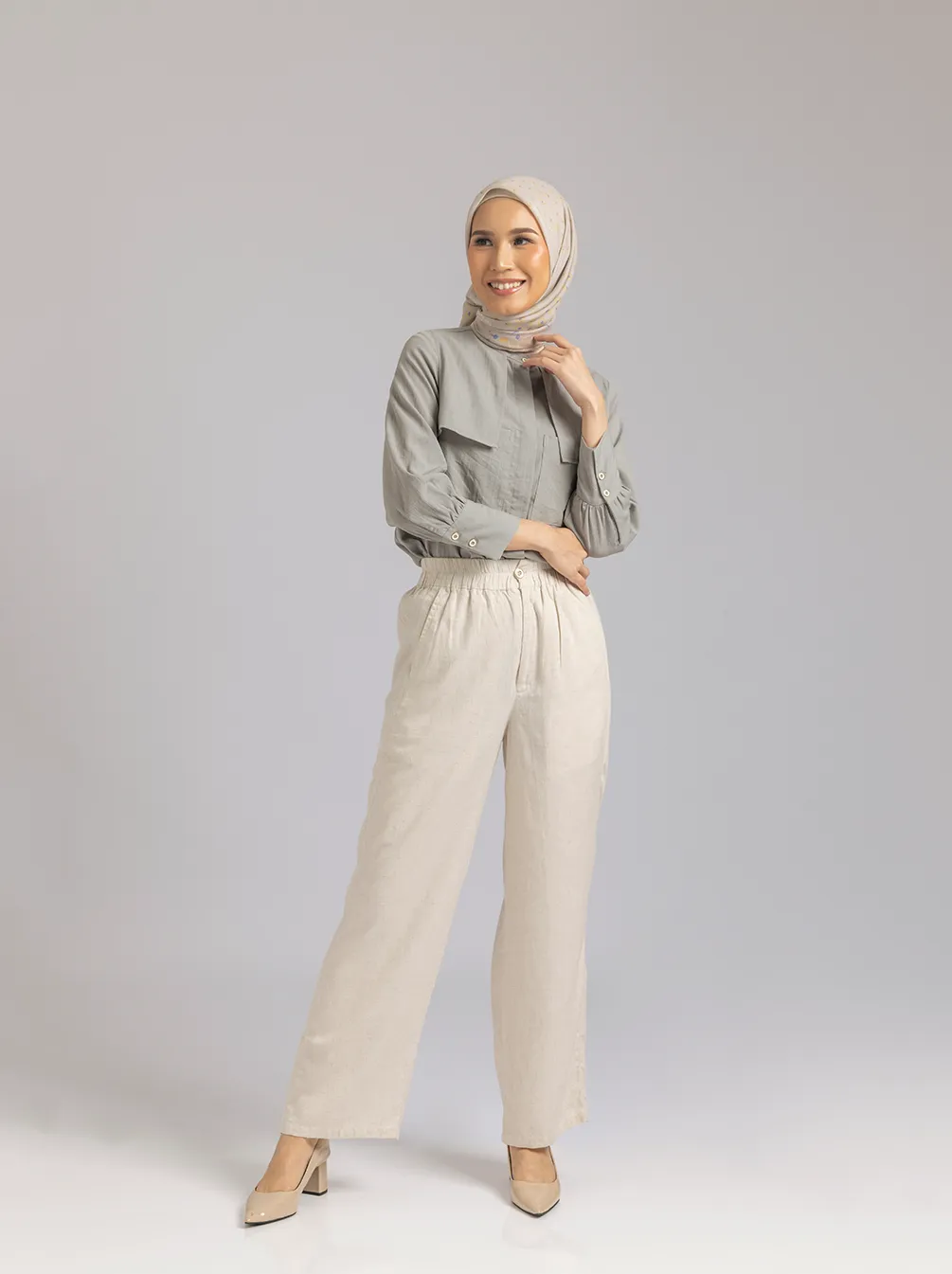 KEFI LINEN PANTS KHAKI