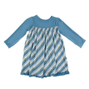 KicKee Pants Oceanography Stripe Classic L/S Swing Dress