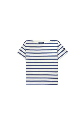 Levant striped t-shirt for kids - in light cotton (ECRU/MARINE)