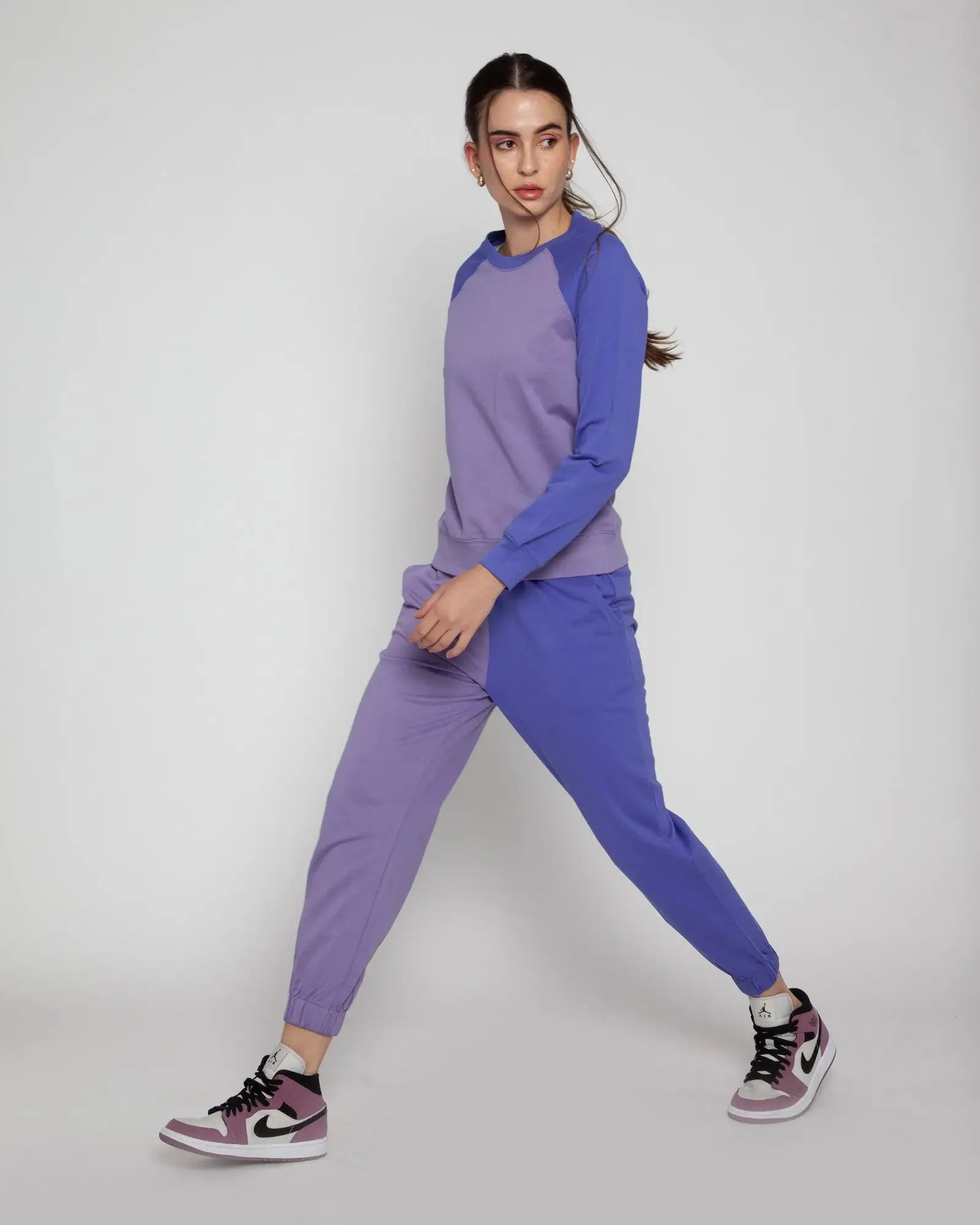 Lilac   Very Peri Split Sweatshirt