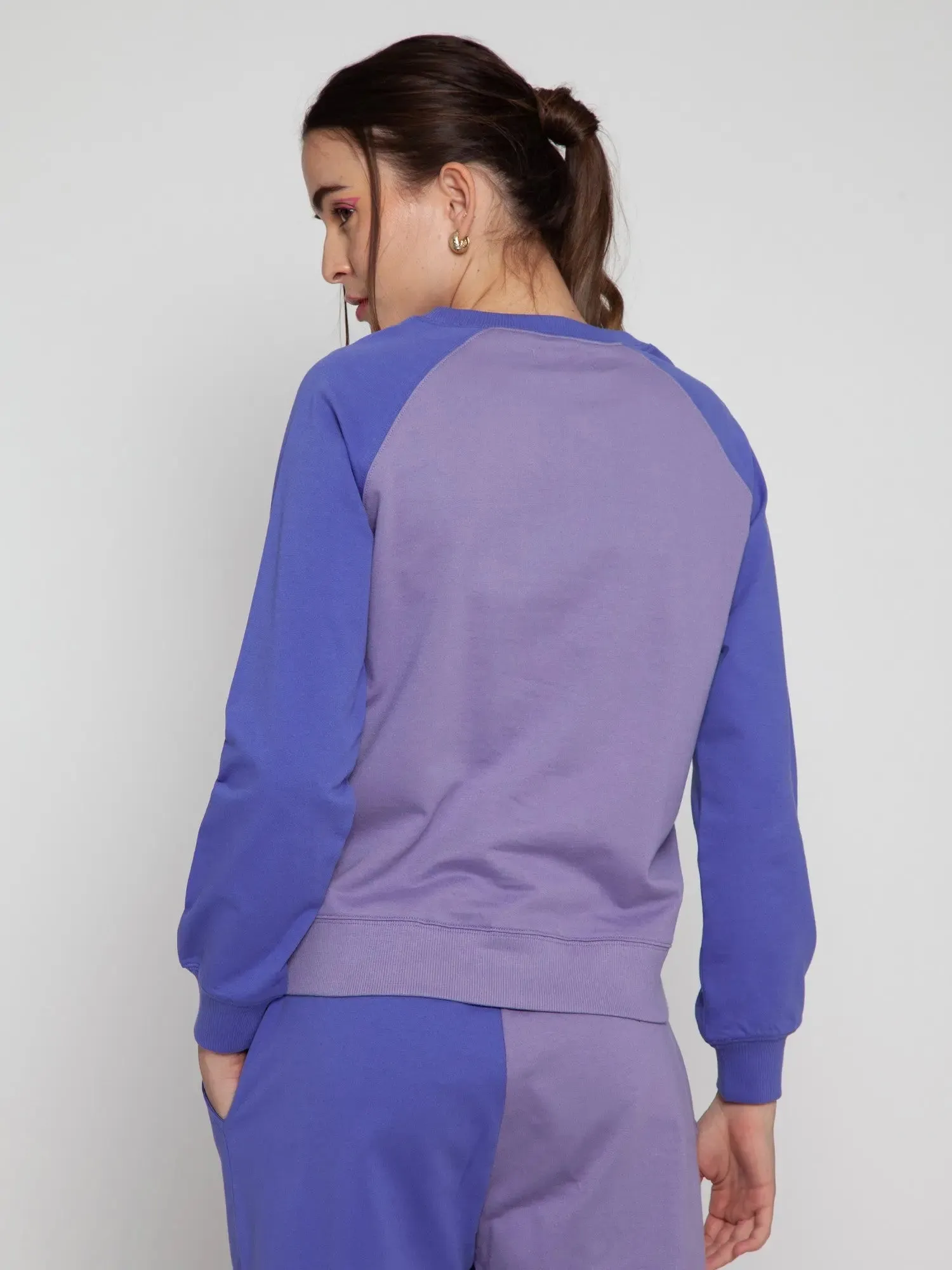Lilac   Very Peri Split Sweatshirt