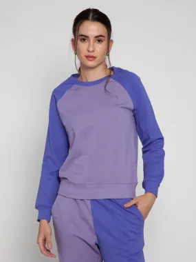 Lilac   Very Peri Split Sweatshirt