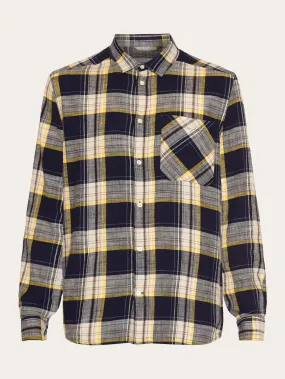 Loose checked shirt - GOTS/Vegan - Blue stripe