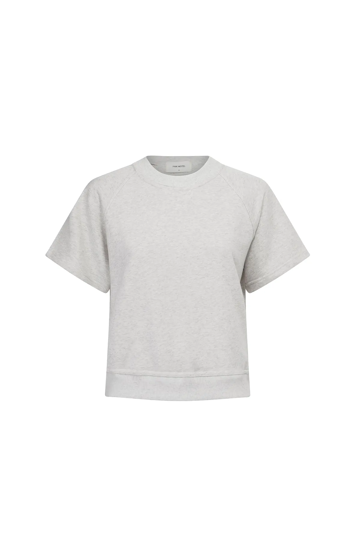 LUNA SHORT SLEEVES SWEATSHIRT STONE MELANGE