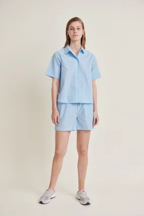 Marina SS Shirt - Airy blue / Lotus / Birch / Classic Blue