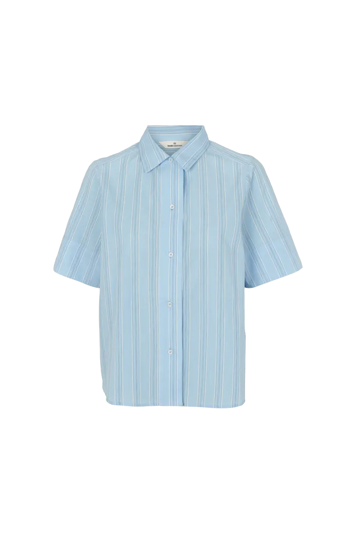 Marina SS Shirt - Airy blue / Lotus / Birch / Classic Blue
