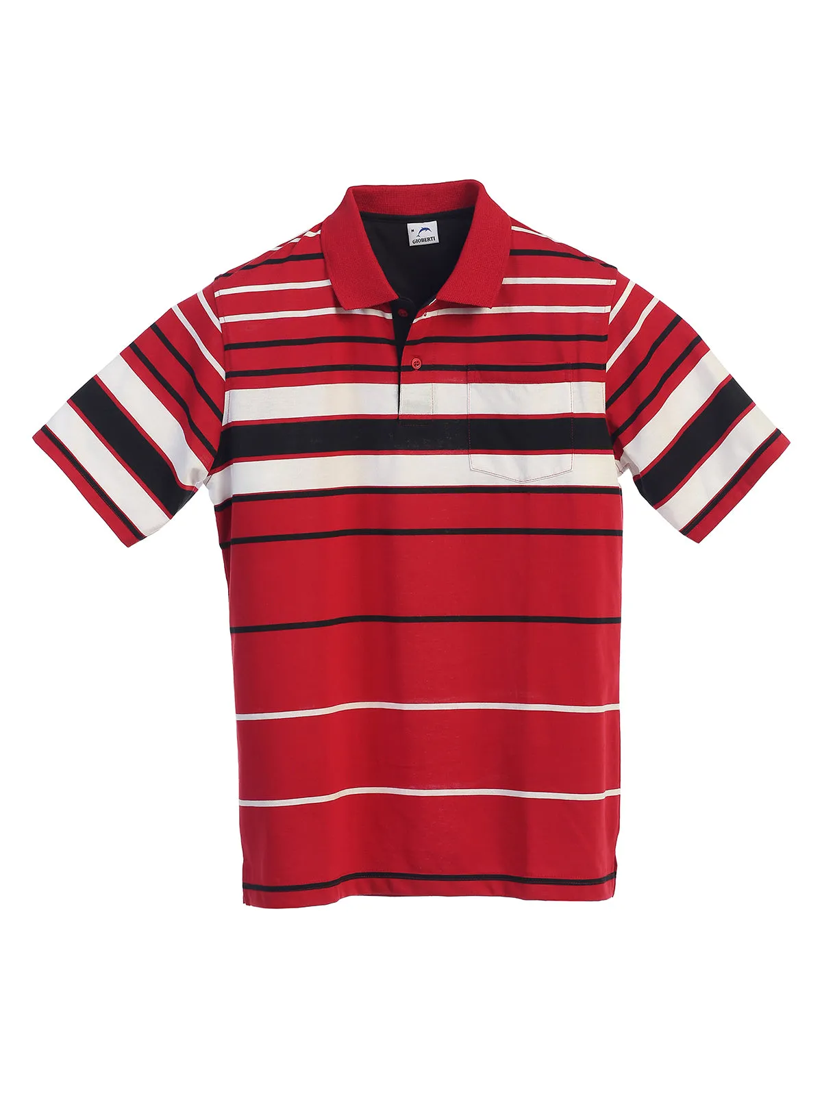 Men's Striped Polo Shirt w/ Pocket