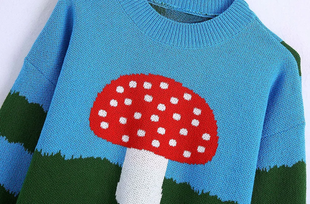 MUSHROOM KNITTED SWEATER