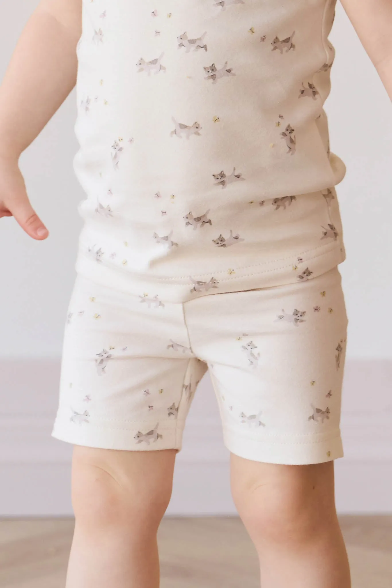 Organic Cotton Everyday Bike Short - Playful Kittens