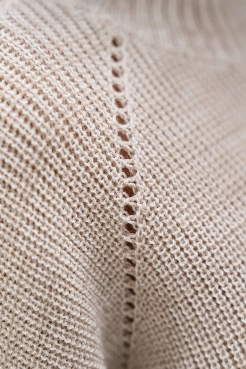 Ottawa YOW High Neck Sweater in Sand Marl