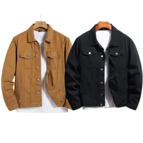 Pack Of 2 Cinnamon Brown & Black Denim Jacket -Unisex