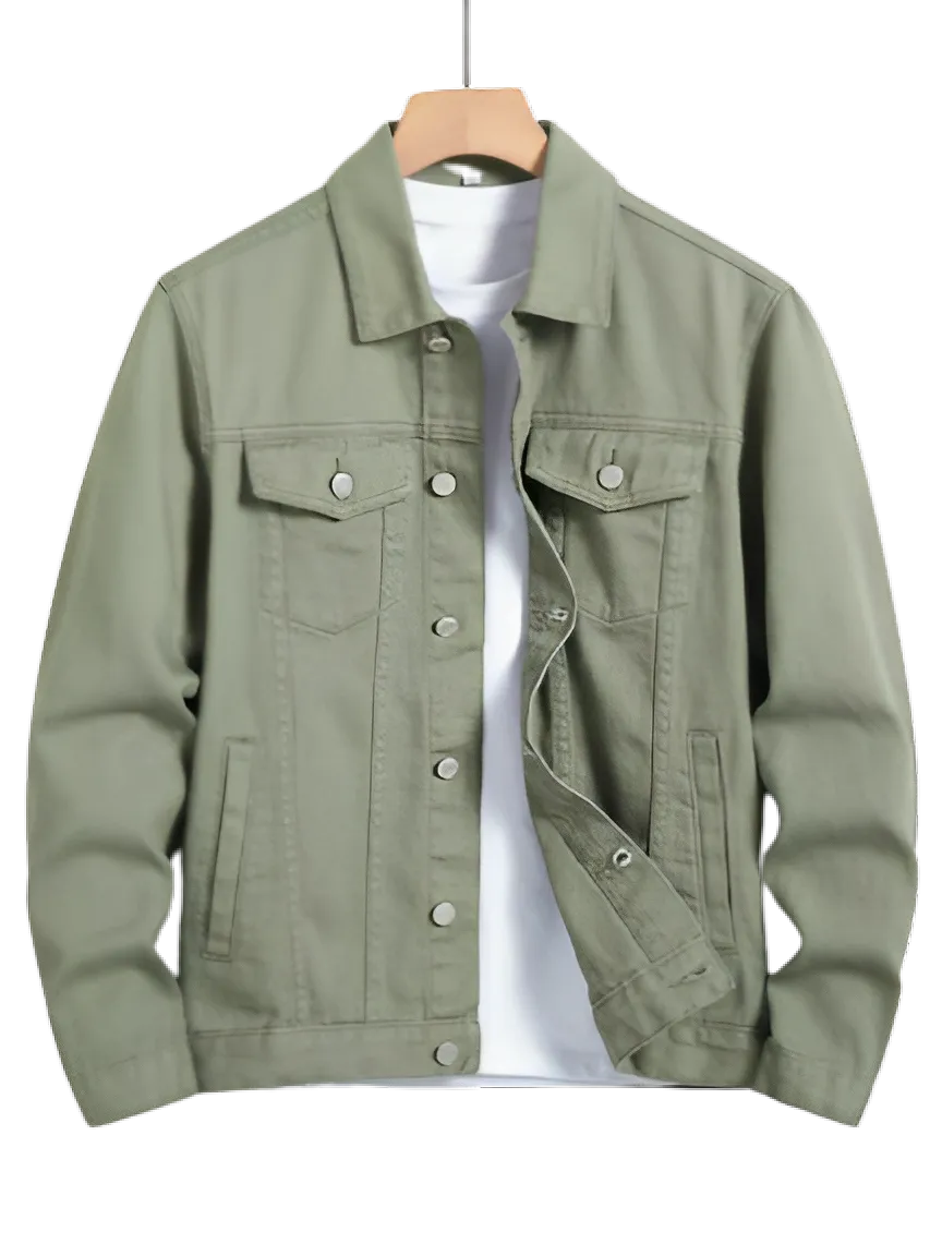 Pack Of 2 Cinnamon Brown & Olive Green Denim Jacket -Unisex