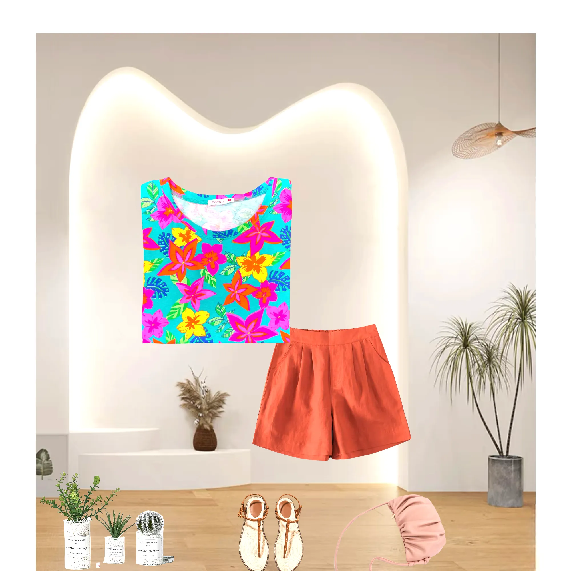 Patch Women Cotton Short Sleeve Round Neck Printed T-Shirt