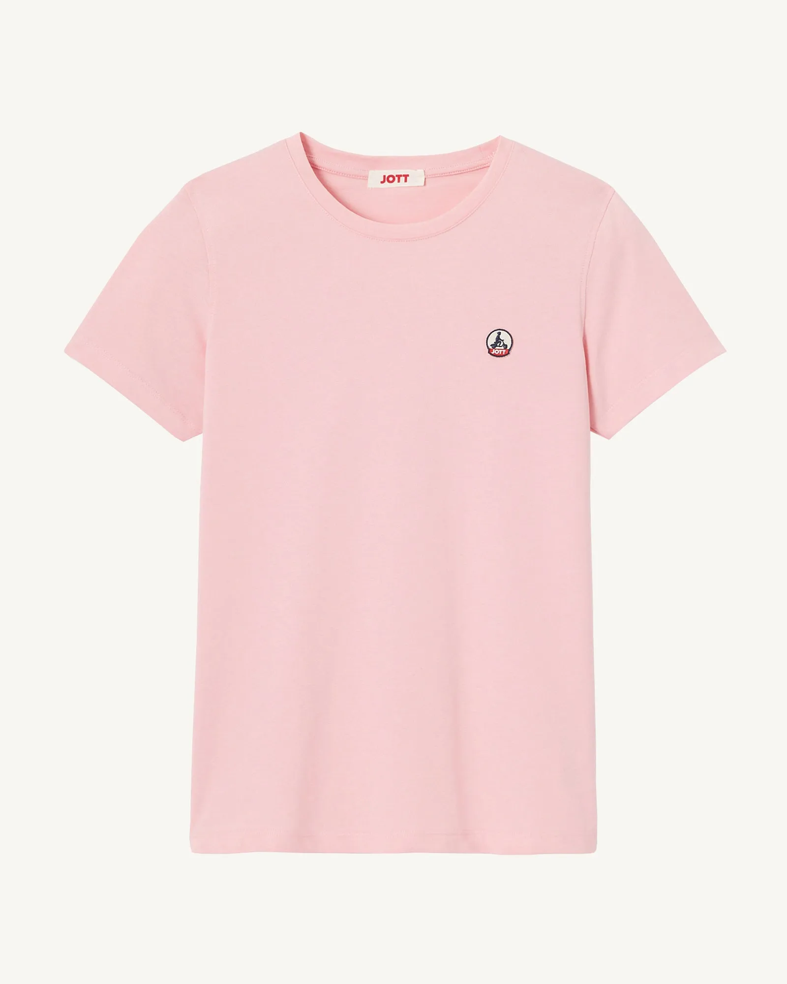 Peach pink Rosas organic cotton crew-neck T-shirt