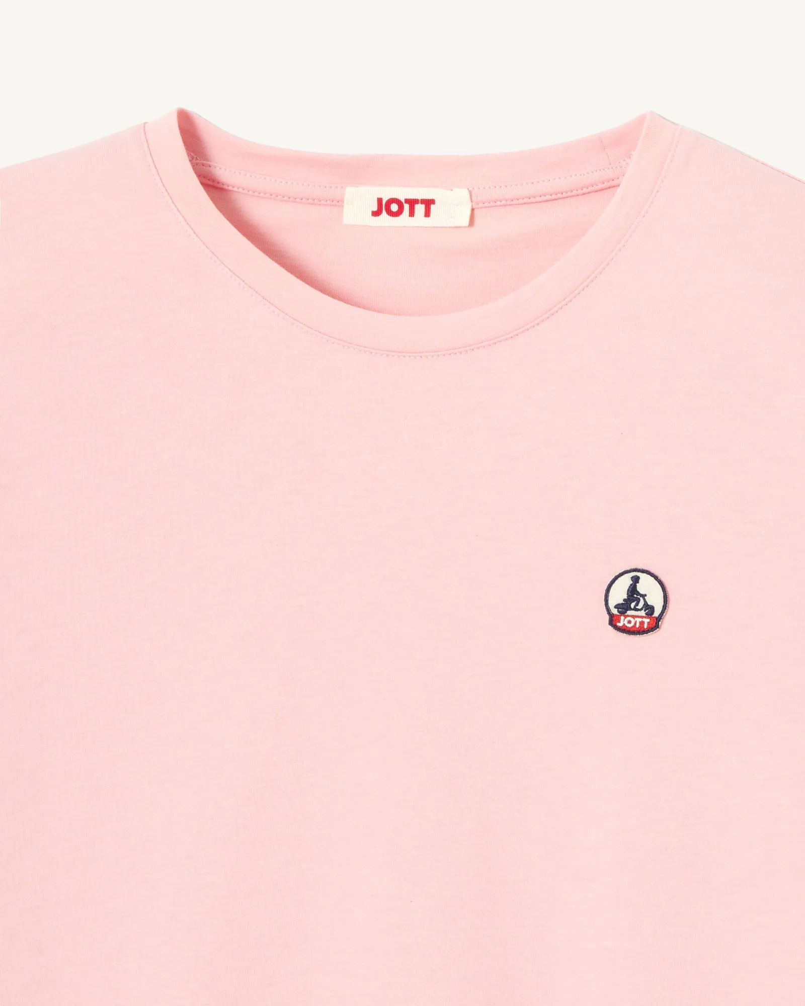 Peach pink Rosas organic cotton crew-neck T-shirt