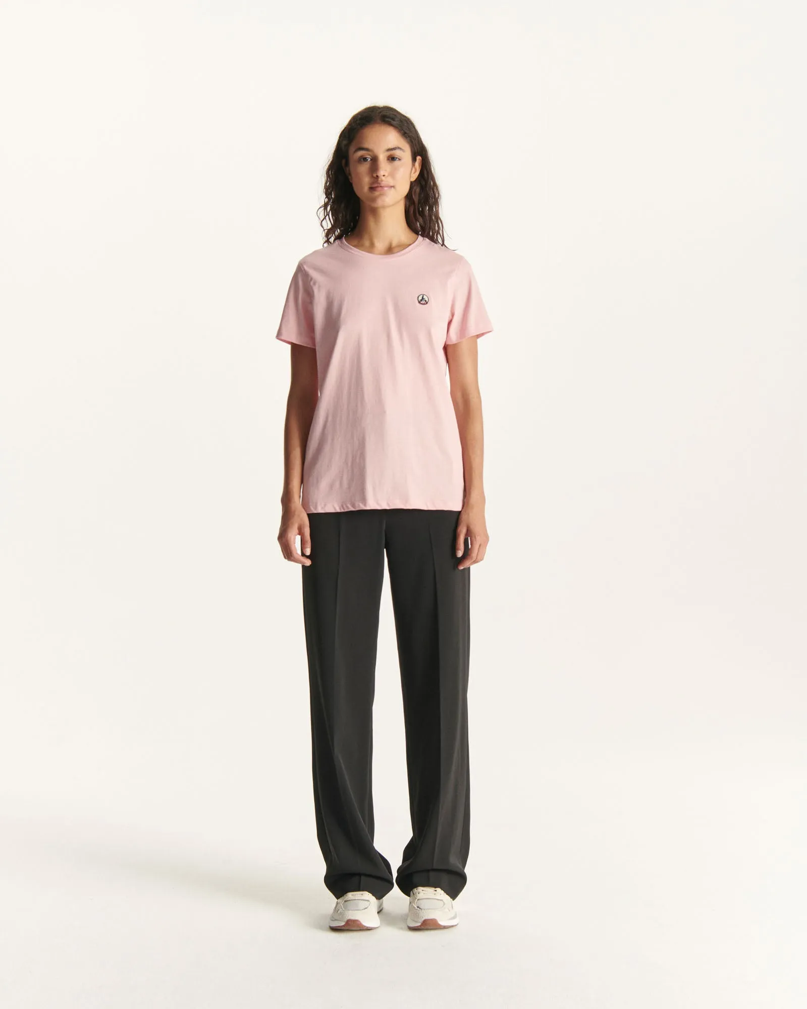 Peach pink Rosas organic cotton crew-neck T-shirt