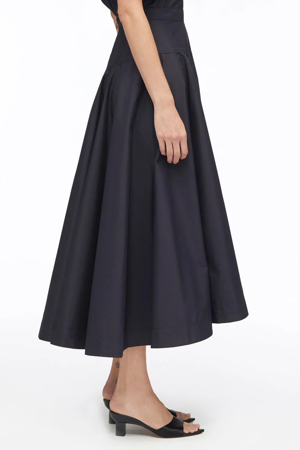 Poplin Midi Skirt