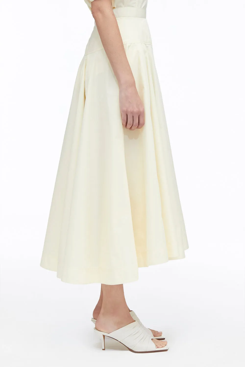 Poplin Midi Skirt