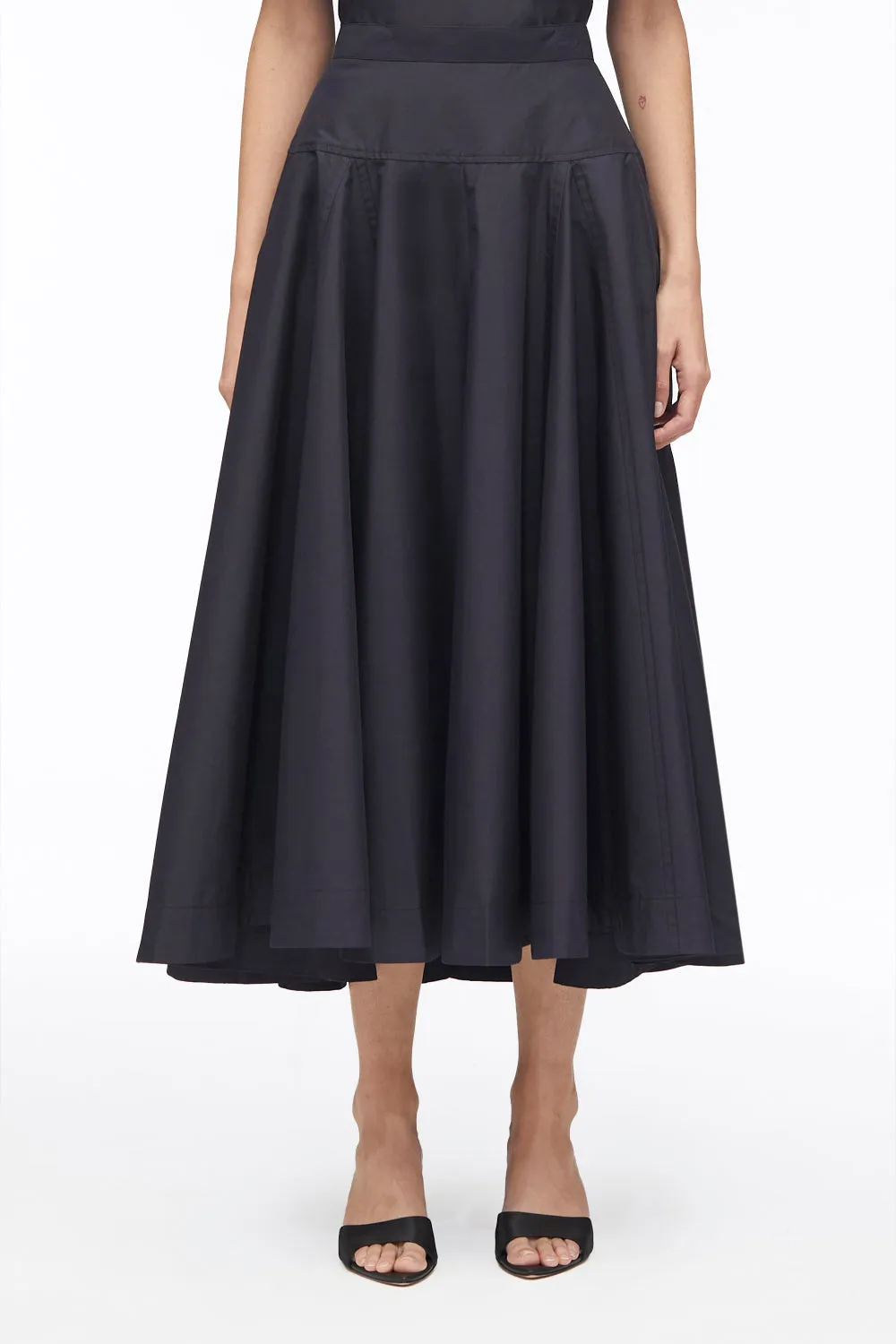 Poplin Midi Skirt
