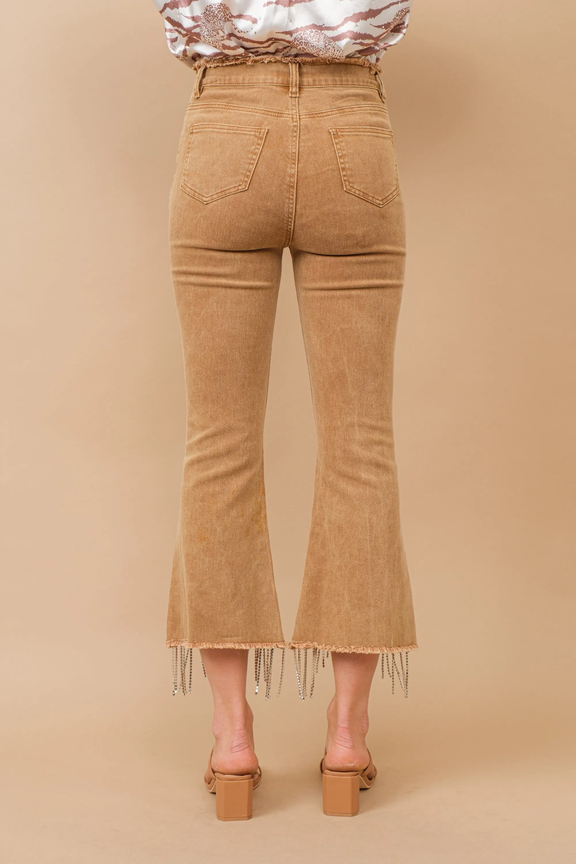 Rhinestone Fringe Denim-9982