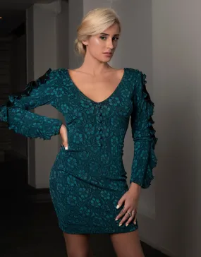 Ruff Cocktail Dress