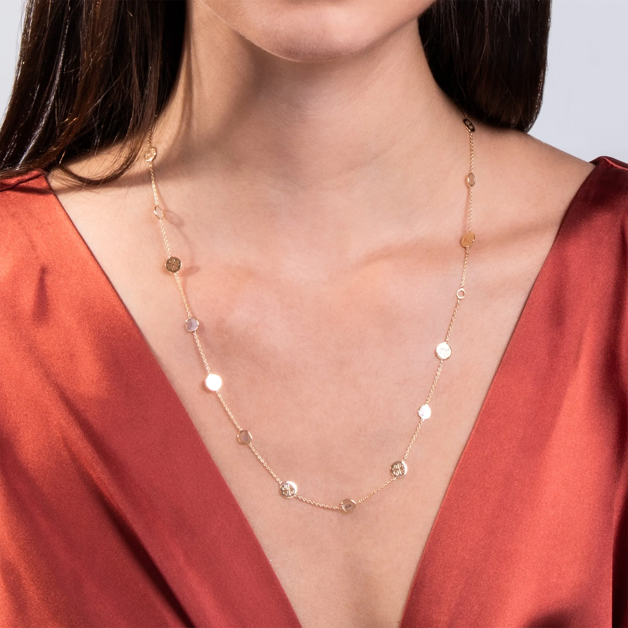 Signature Classic Necklace, Diamond Slice, Mid-Length