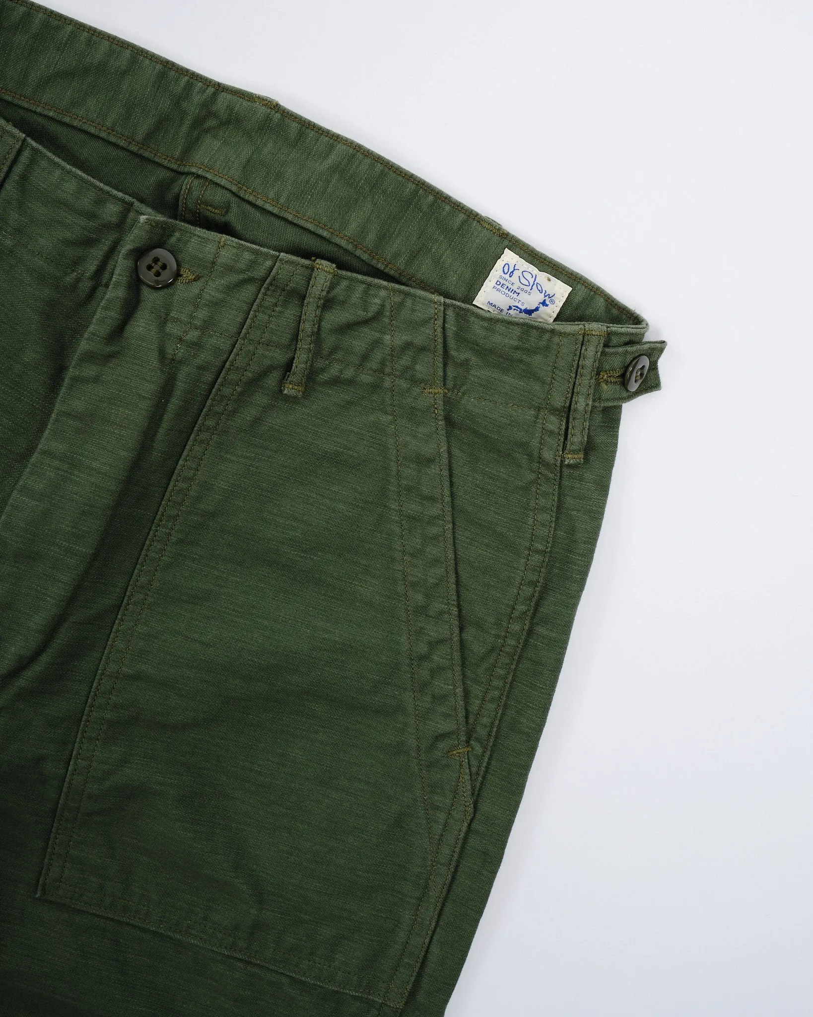 SLIM FIT FATIGUE PANTS GREEN