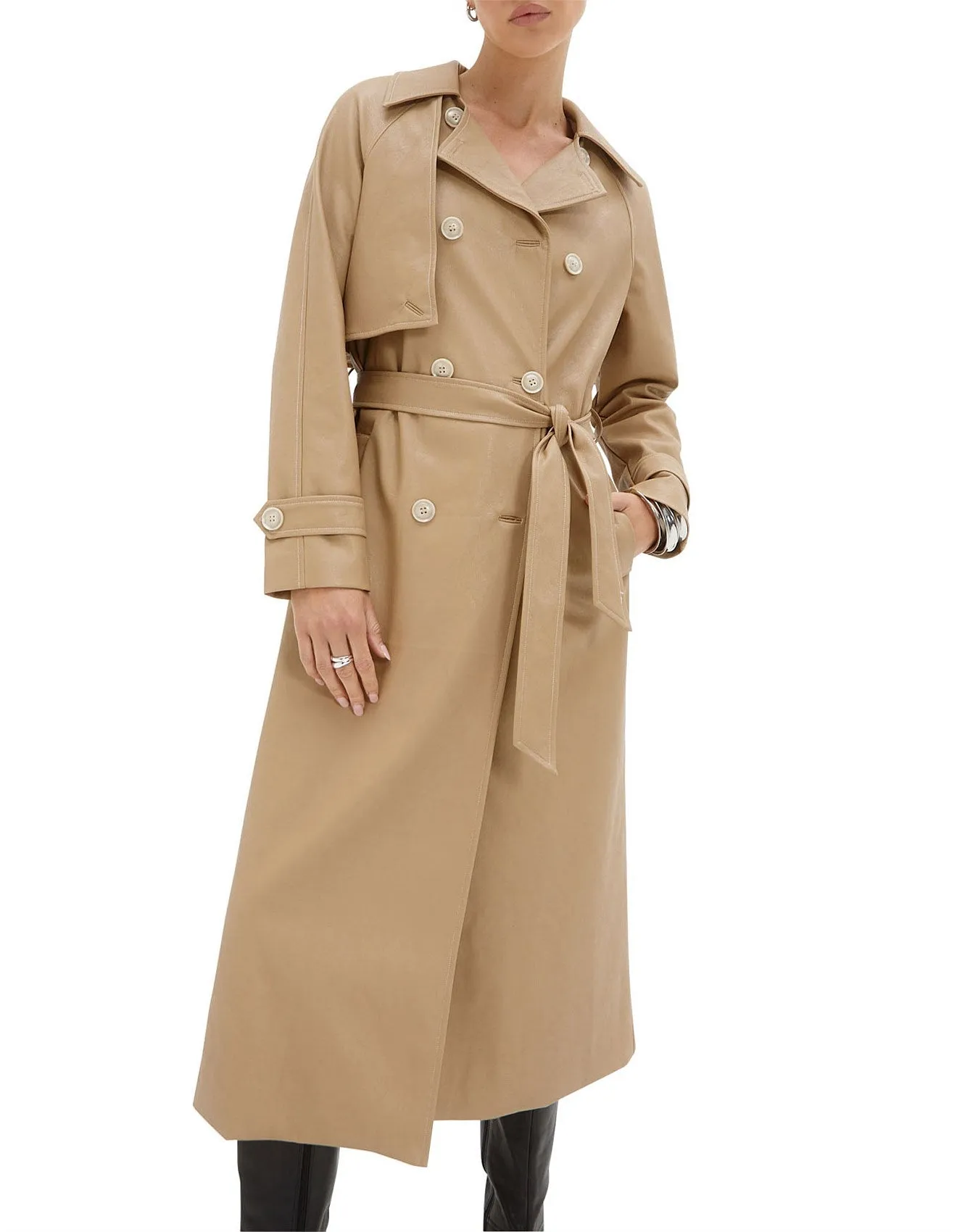 Sovere - Ascend PU Trenchcoat in Praline