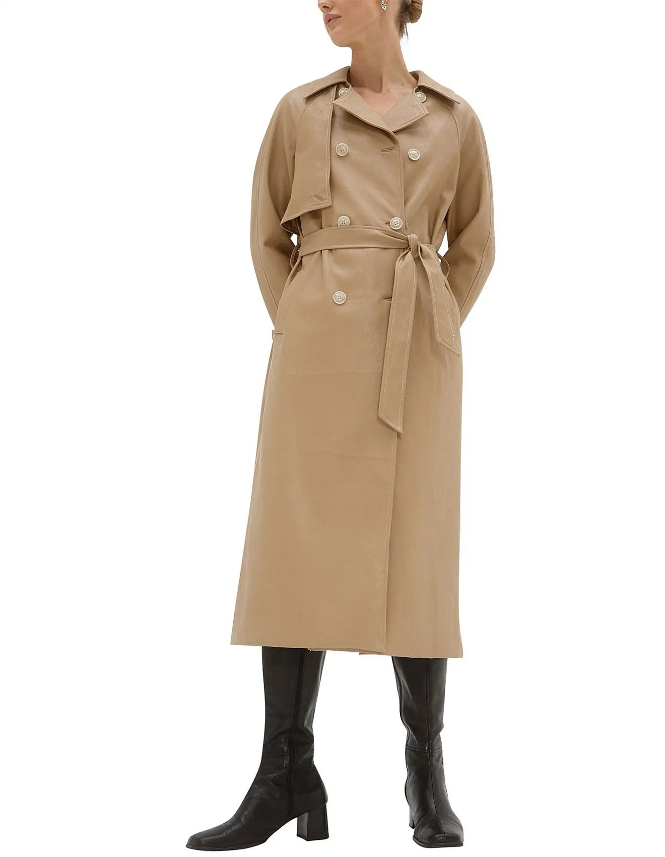 Sovere - Ascend PU Trenchcoat in Praline