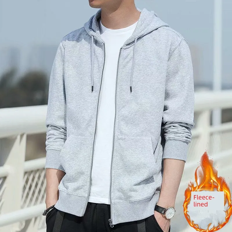 Spring and Autumn Zipper Couple plus Size Jacket Cardigan Sweatshirt