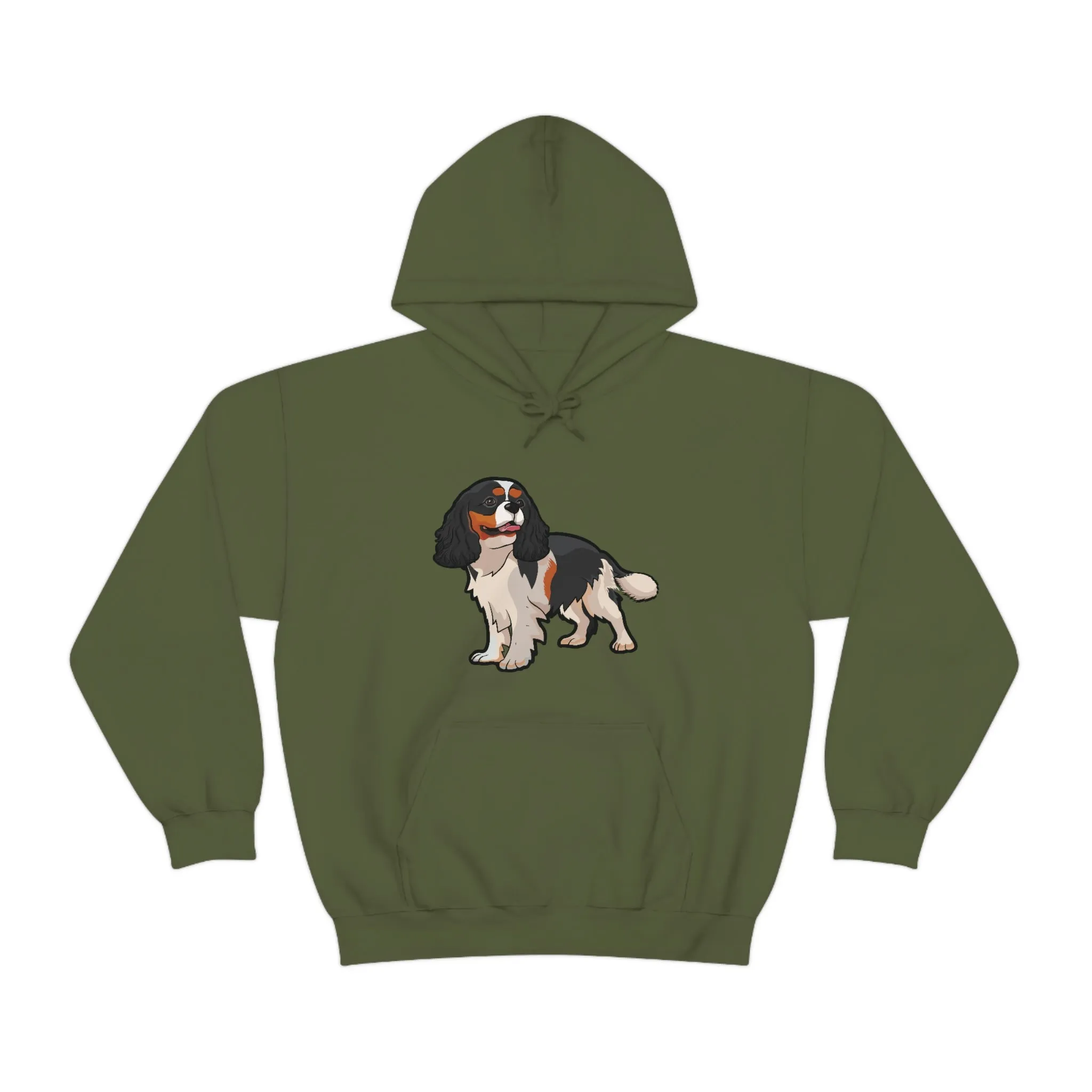 Tricolor Cavalier King Charles Spaniel Unisex Heavy Blend Hooded Sweatshirt, S - 5XL, 12 Colors, FREE Shipping, Made in Usa!!