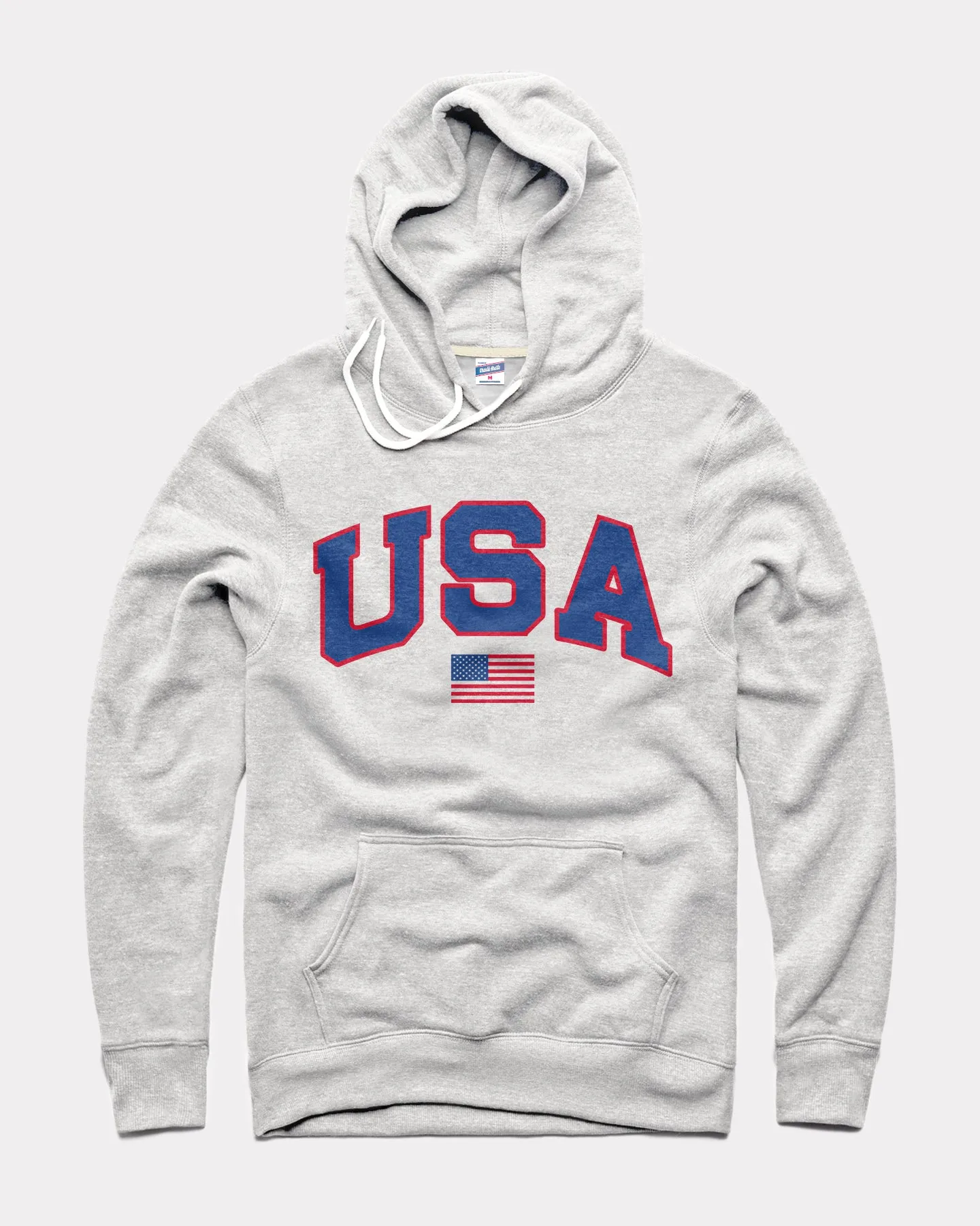 USA Flag Ash Grey Hoodie