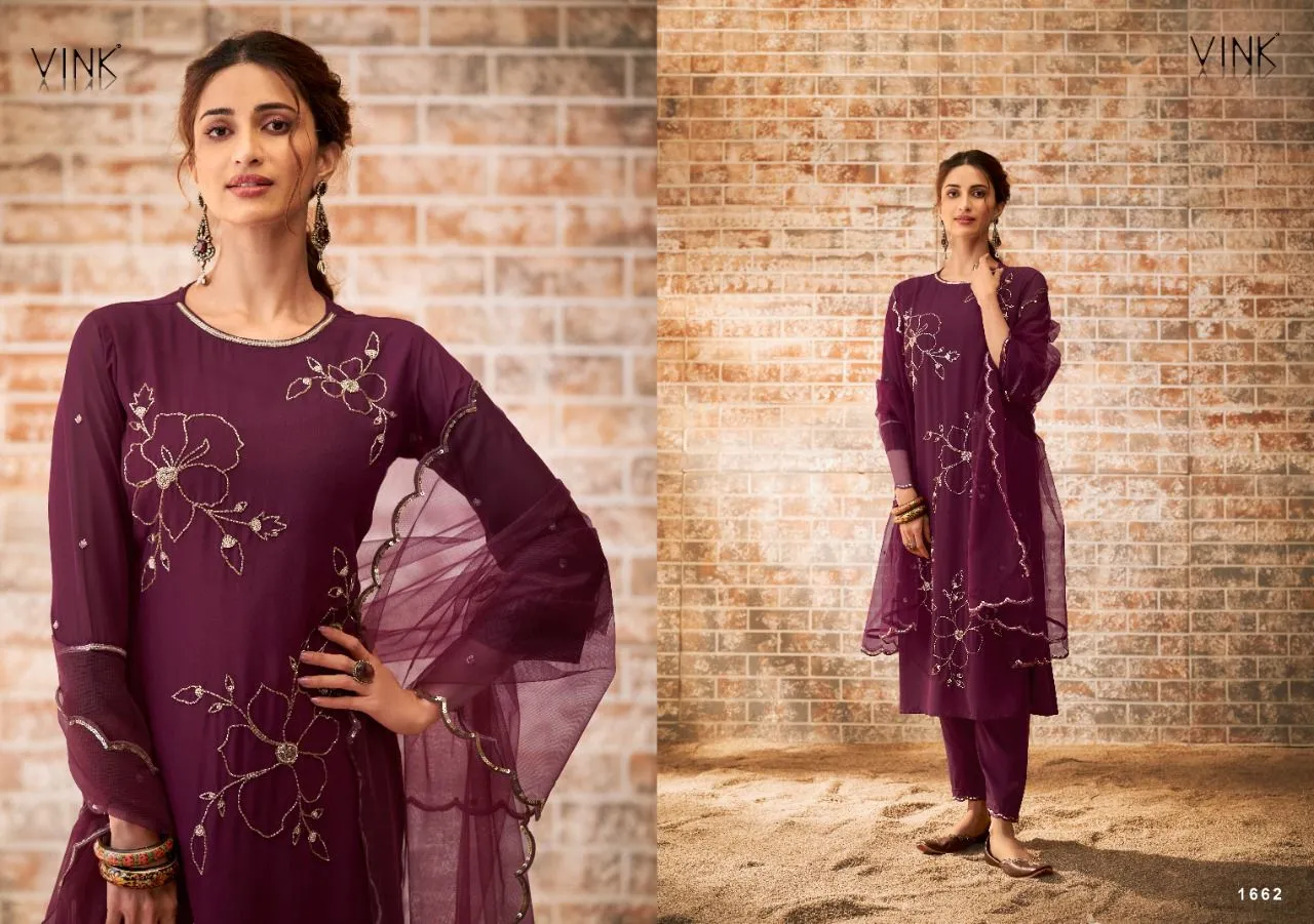 Vink Zia By Vista Lifestyle Designer Work Readymade Suit Collection