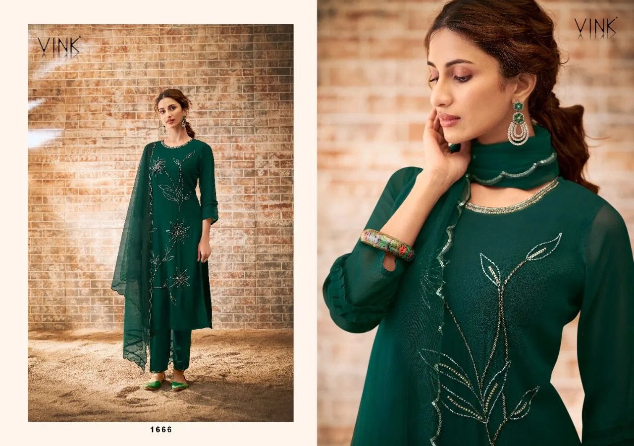 Vink Zia By Vista Lifestyle Designer Work Readymade Suit Collection