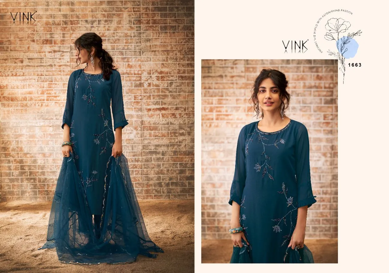 Vink Zia By Vista Lifestyle Designer Work Readymade Suit Collection