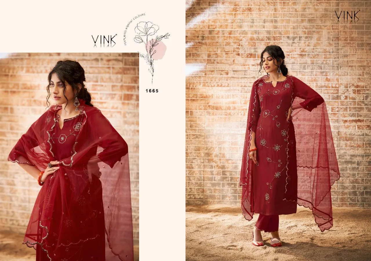 Vink Zia By Vista Lifestyle Designer Work Readymade Suit Collection