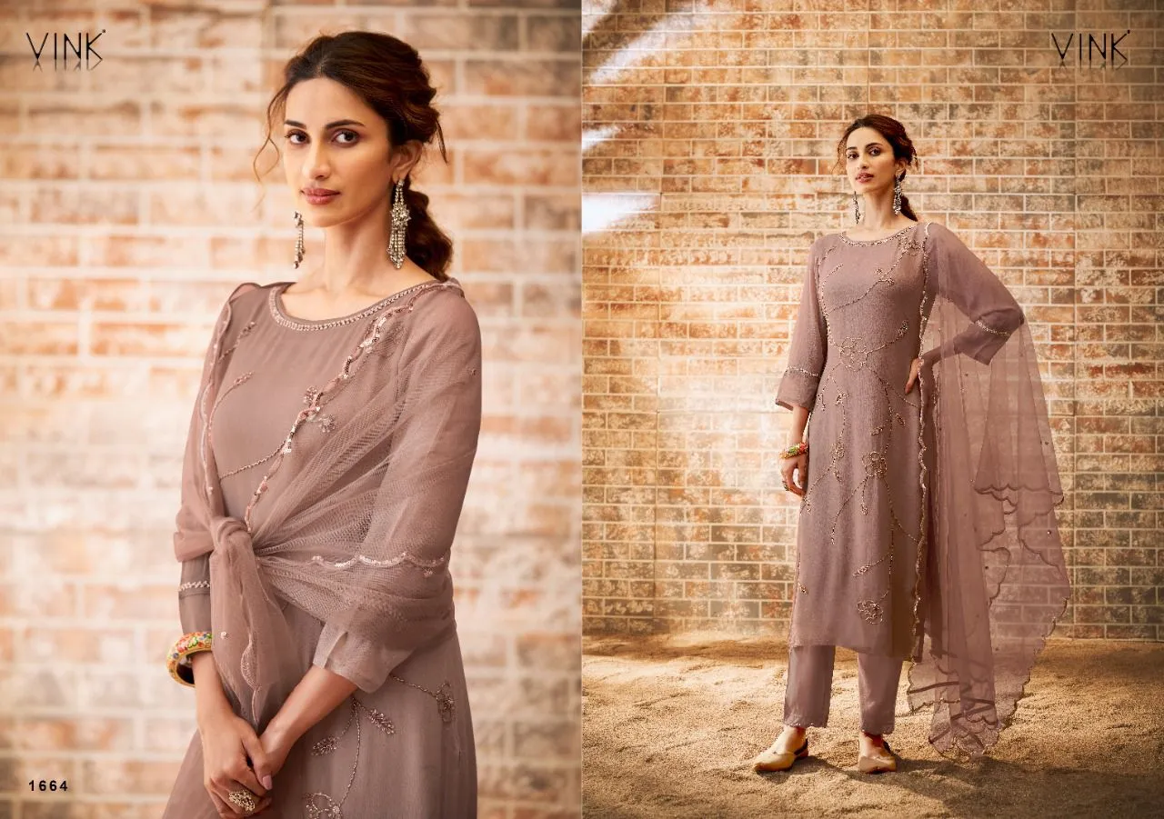 Vink Zia By Vista Lifestyle Designer Work Readymade Suit Collection