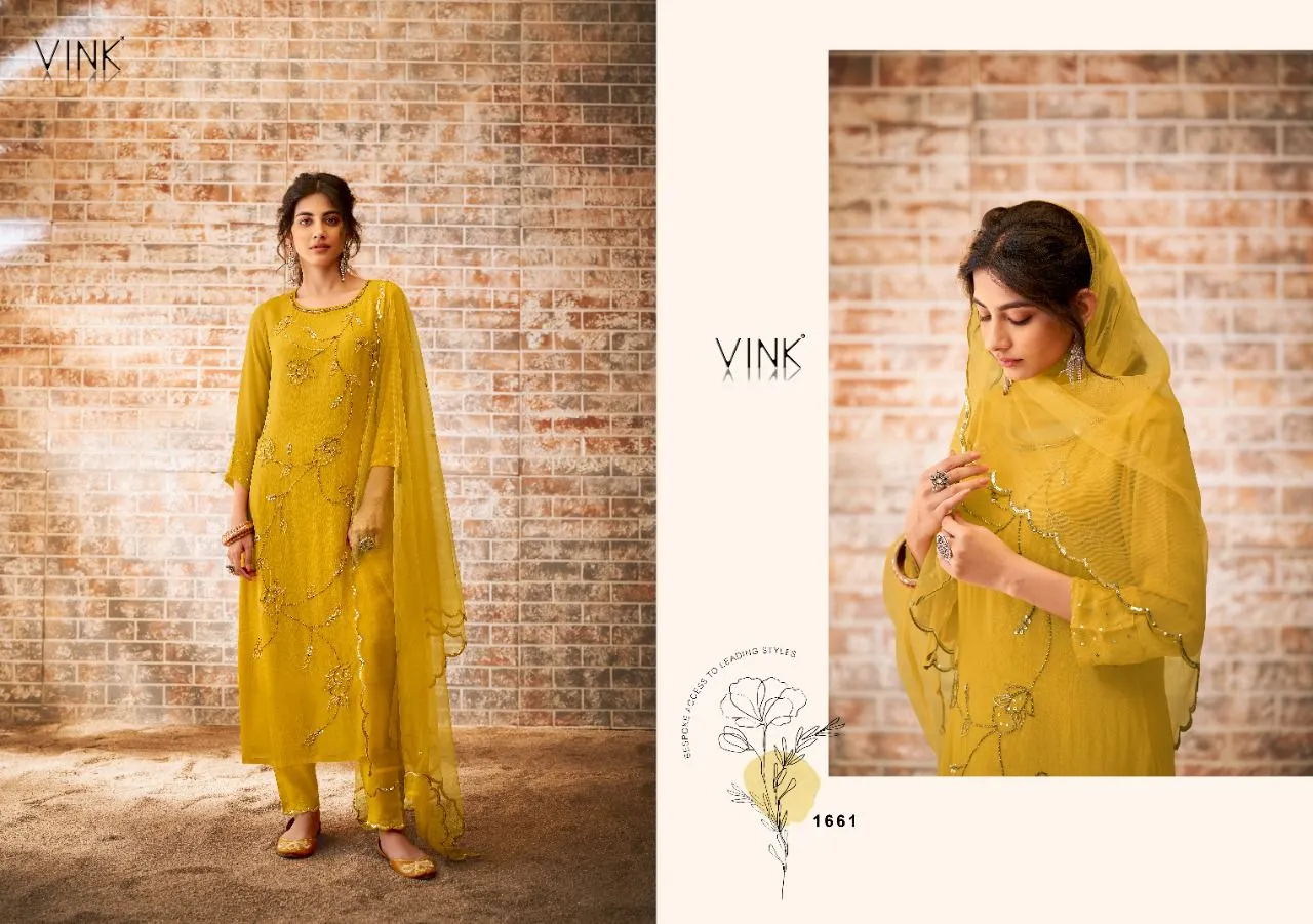 Vink Zia By Vista Lifestyle Designer Work Readymade Suit Collection