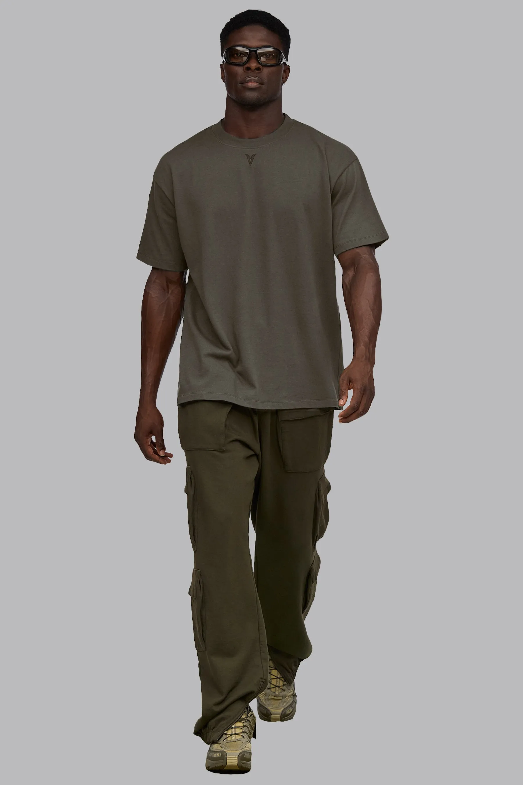 V_LYFE420 CARGO JOGGERS - Khaki