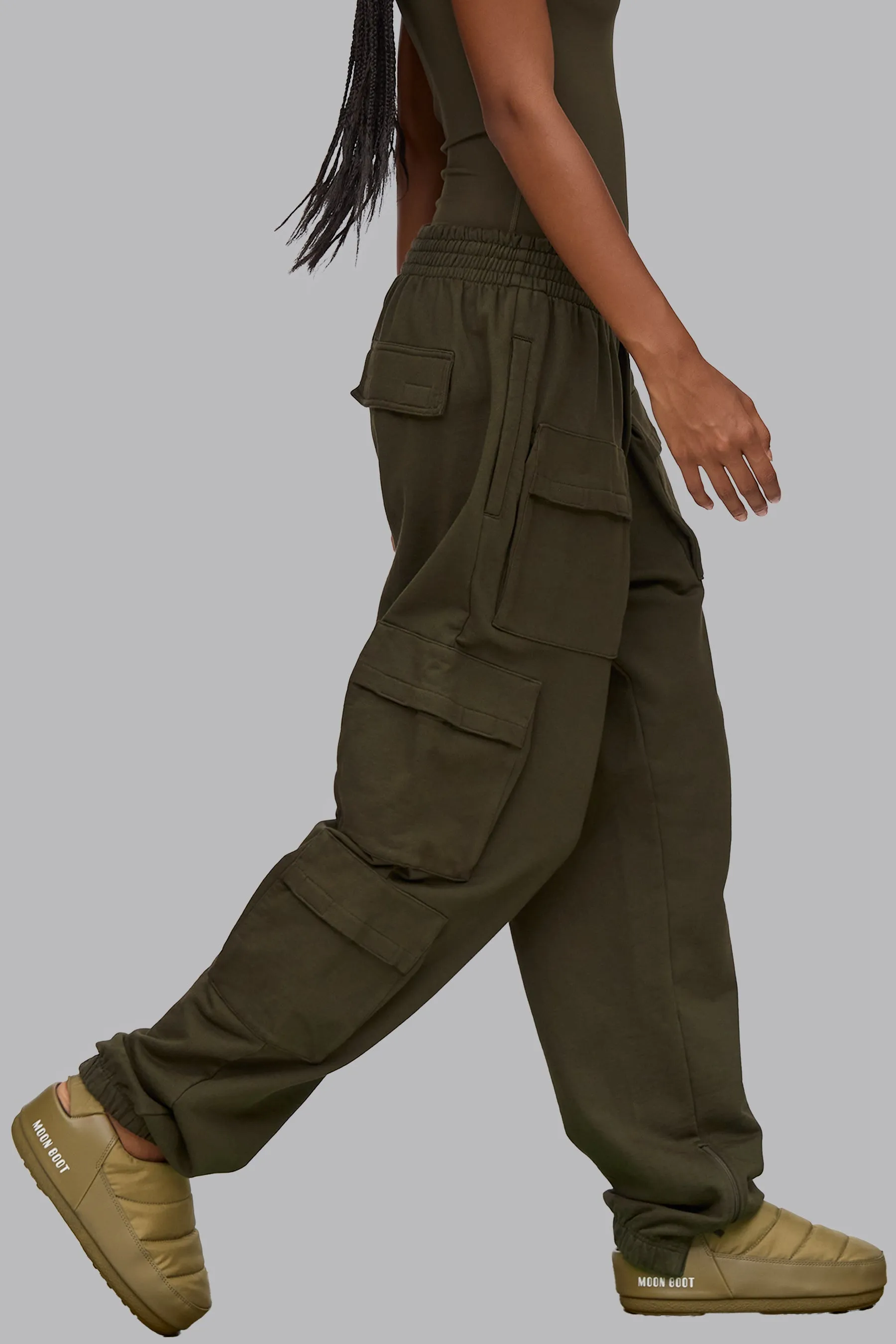 V_LYFE420 CARGO JOGGERS - Khaki