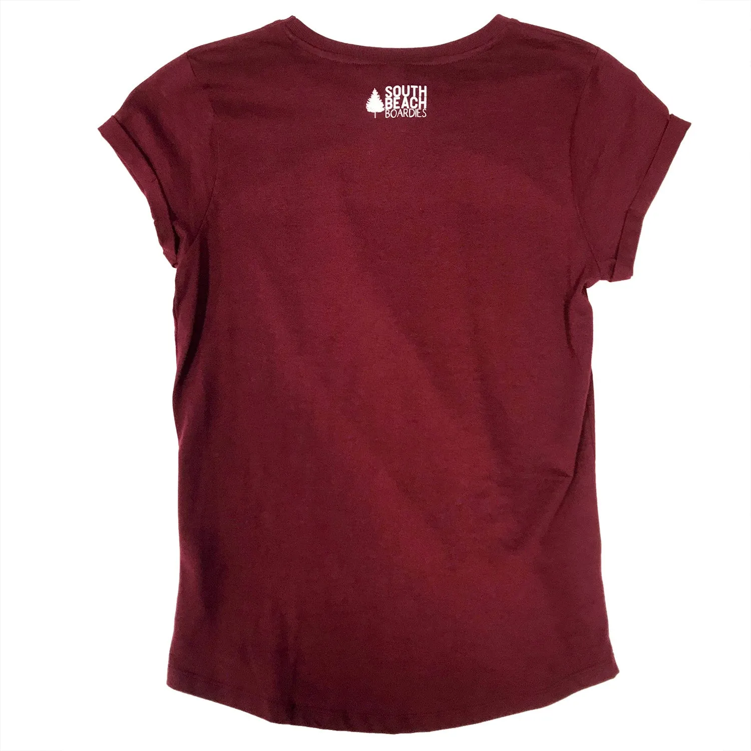 Women's 100% Recycled T-Shirt: Maroon 'Ocean Pollution Makes Me Crabby'