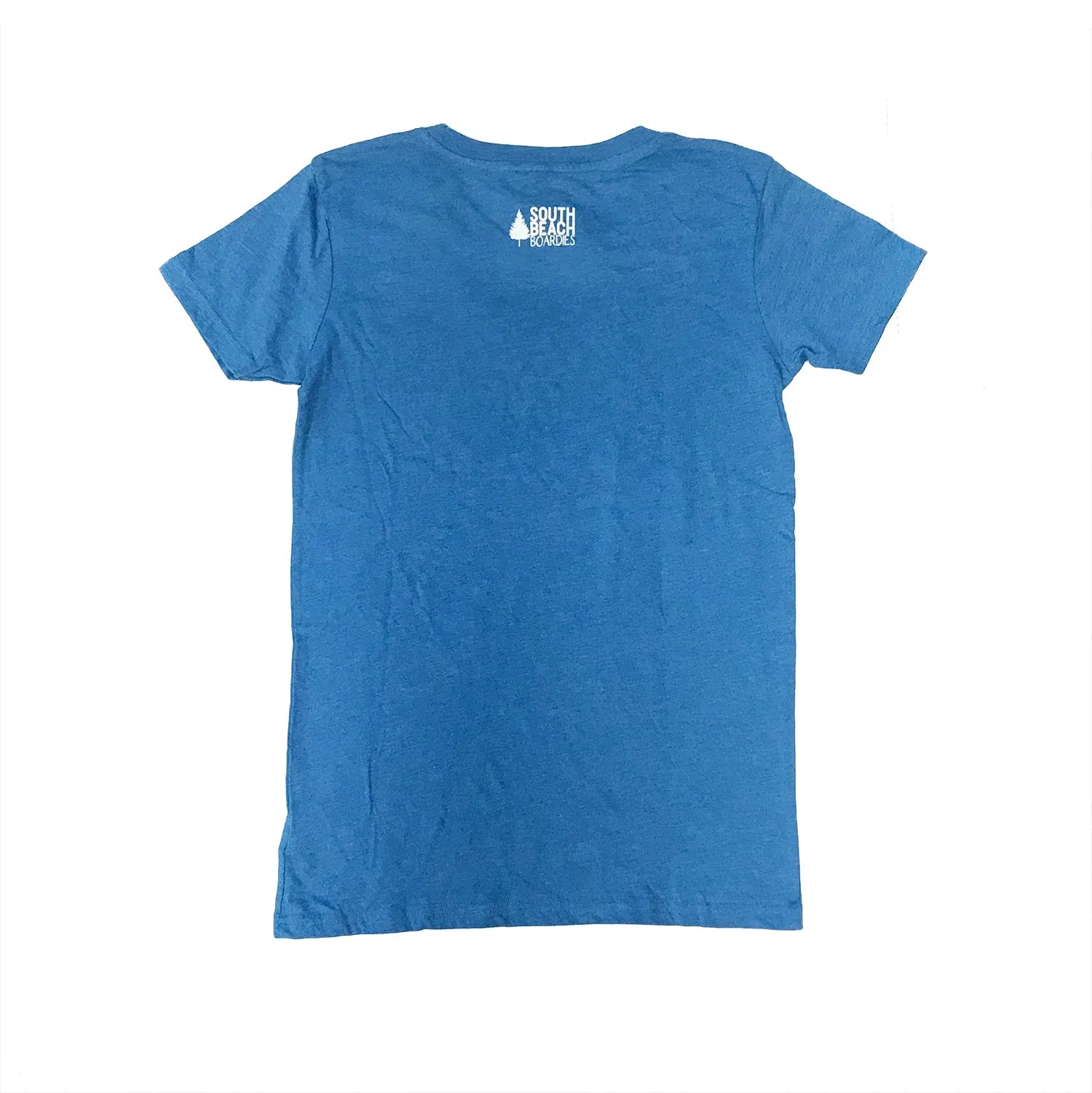 Women's 100% Recycled T-Shirt: 'Plastic Free Seas Please' Fish Blue Slimfit