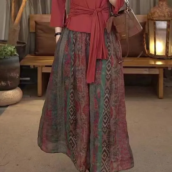 Women's 2 Pcs Long Sleeve Solid Color Skirts Set 567338 L
